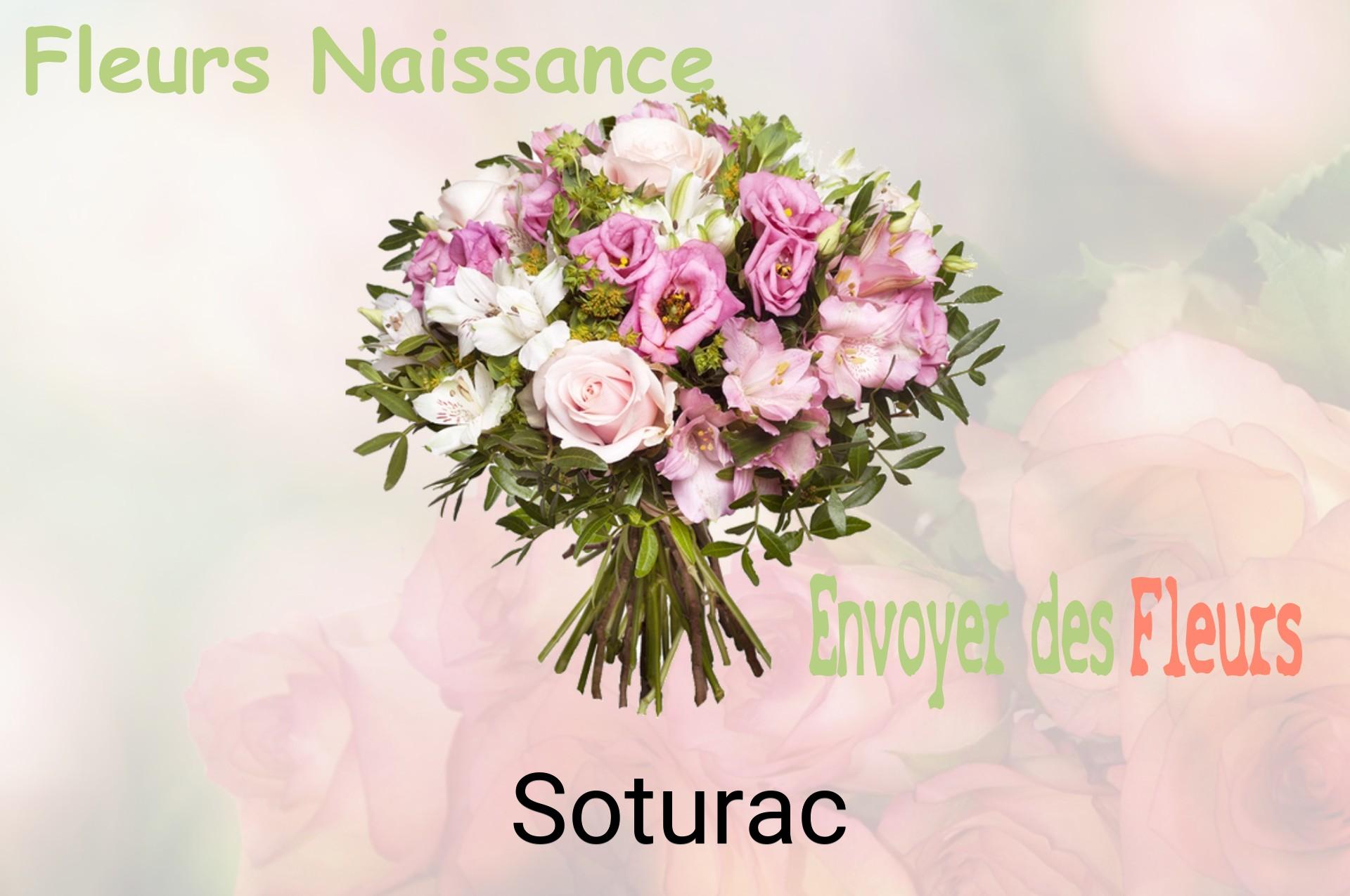 Bouquet de fleurs de naissance livré à Soturac