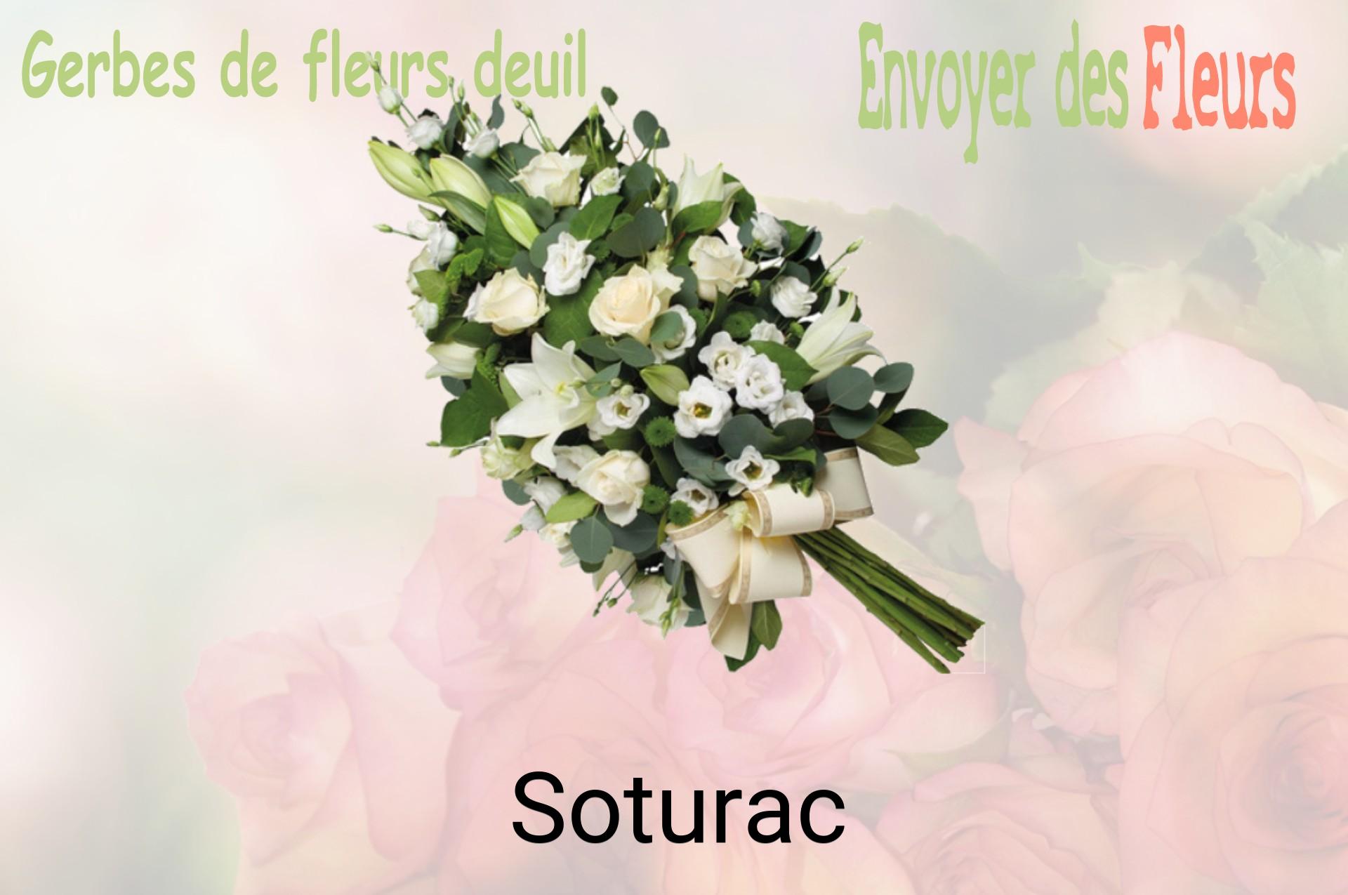 Gerbe de fleurs de deuil livrée à Soturac